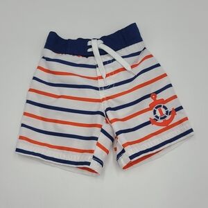 Janie and Jack baby boy nautical swim trunks size 3-6 months
